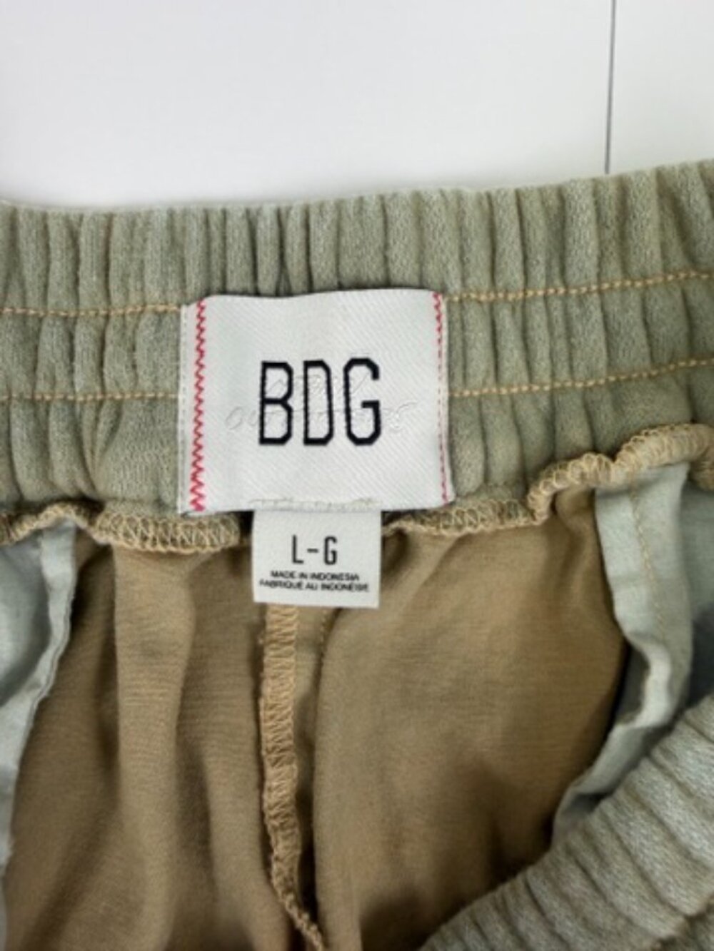 BDG Mineral Wash Utility Barrel Pants Green Tan Size L - Picture 5 of 6